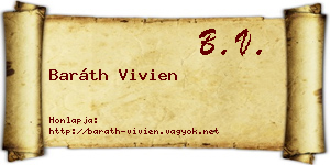 Baráth Vivien névjegykártya